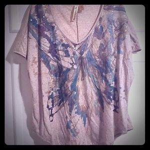 Butterfly Shirt with Sequins